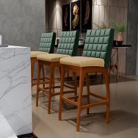 Kit 02 Banquetas Altas B04 Verde Musgo Bege Escuro - 9