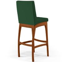 Kit 02 Banquetas Altas Cozinha Mila B04 Suede Verde Musgo - 2