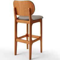 Banqueta Alta Bar Cozinha Betta L02 Imbuia Facto Verde Bege - 2