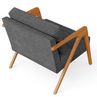 Kit 04 Poltrona Pietra L02 Linho Cinza Escuro