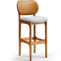 Kit 6 Banquetas Alta Betta Imbuia Whisky Linho Cinza - 7