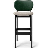 Kit 6 Banquetas Alta Betta Preto Facto Verde Linho Bege