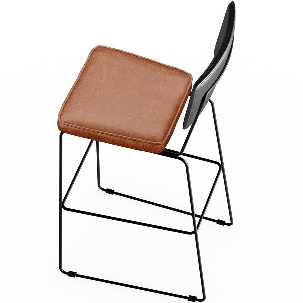 Kit 03 Banquetas Altas Preto Camel - 3