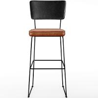 Kit 03 Banquetas Altas Preto Camel - 5