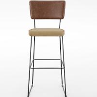 Kit 05 Banqueta Alta Cozinha Allana L02 Marrom Bege Escuro - 5