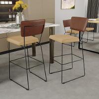 Kit 05 Banqueta Alta Cozinha Allana L02 Marrom Bege Escuro - 9