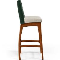 Kit 06 Banquetas Altas B04 Verde Musgo Champagne - 6