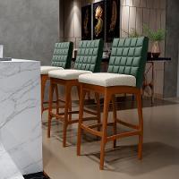 Kit 06 Banquetas Altas B04 Verde Musgo Champagne - 14