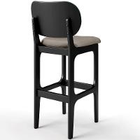 Kit 5 Banquetas Alta Betta Preto Facto Verde Linho Bege - 2