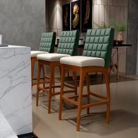 Kit 02 Banquetas Altas Cozinha B04 Verde Musgo Cru - 9