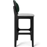 Kit 5 Banquetas Alta Betta Preto Facto Verde Linho Cinza - 3