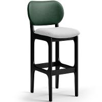 Kit 5 Banquetas Alta Betta Preto Facto Verde Linho Cinza - 7