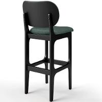 Kit 4 Banquetas Alta Betta Preto Linho Verde Musgo - 2