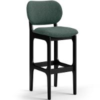 Kit 4 Banquetas Alta Betta Preto Linho Verde Musgo - 7