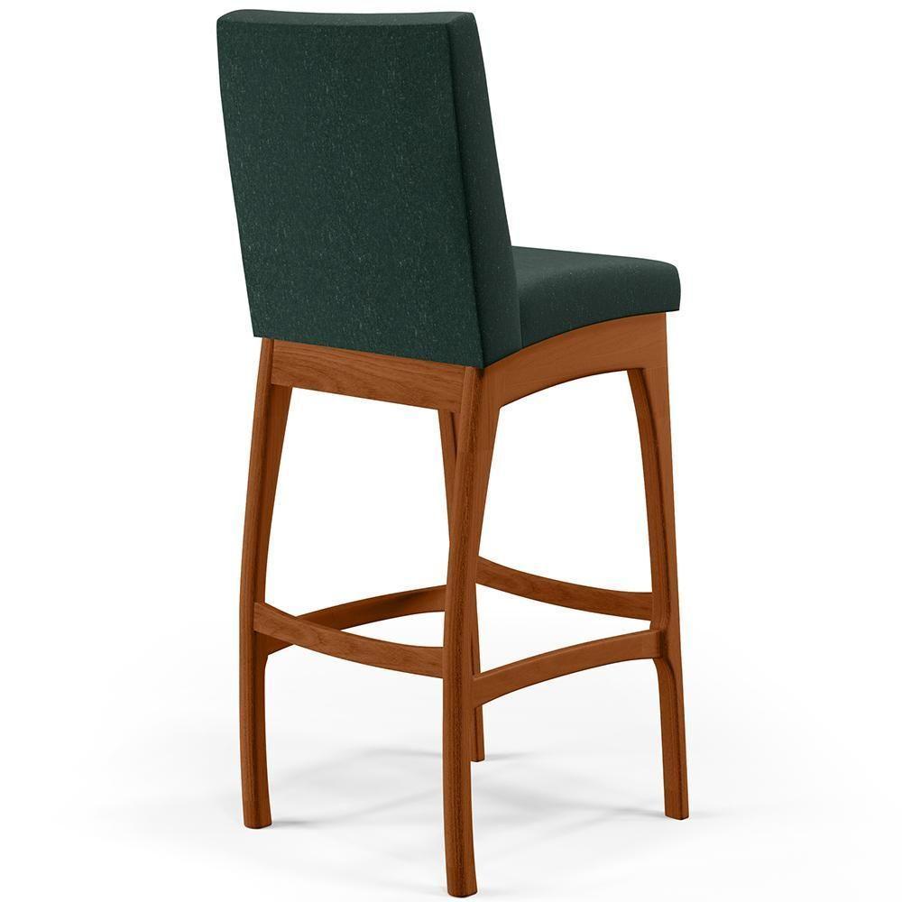 Banqueta Alta Cozinha De Jantar Fixa Mila B04 Verde Musgo - 2