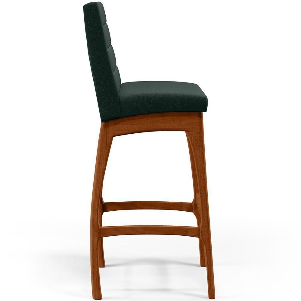 Banqueta Alta Cozinha De Jantar Fixa Mila B04 Verde Musgo - 4