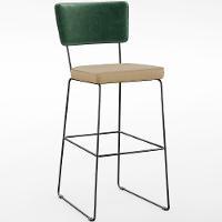 Kit 02 Banquetas Altas Facto Verde Musgo Linho Bege Escuro - 8