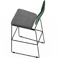 Kit 02 Banqueta Alta Allana L02 Verde Musgo Cinza Escuro