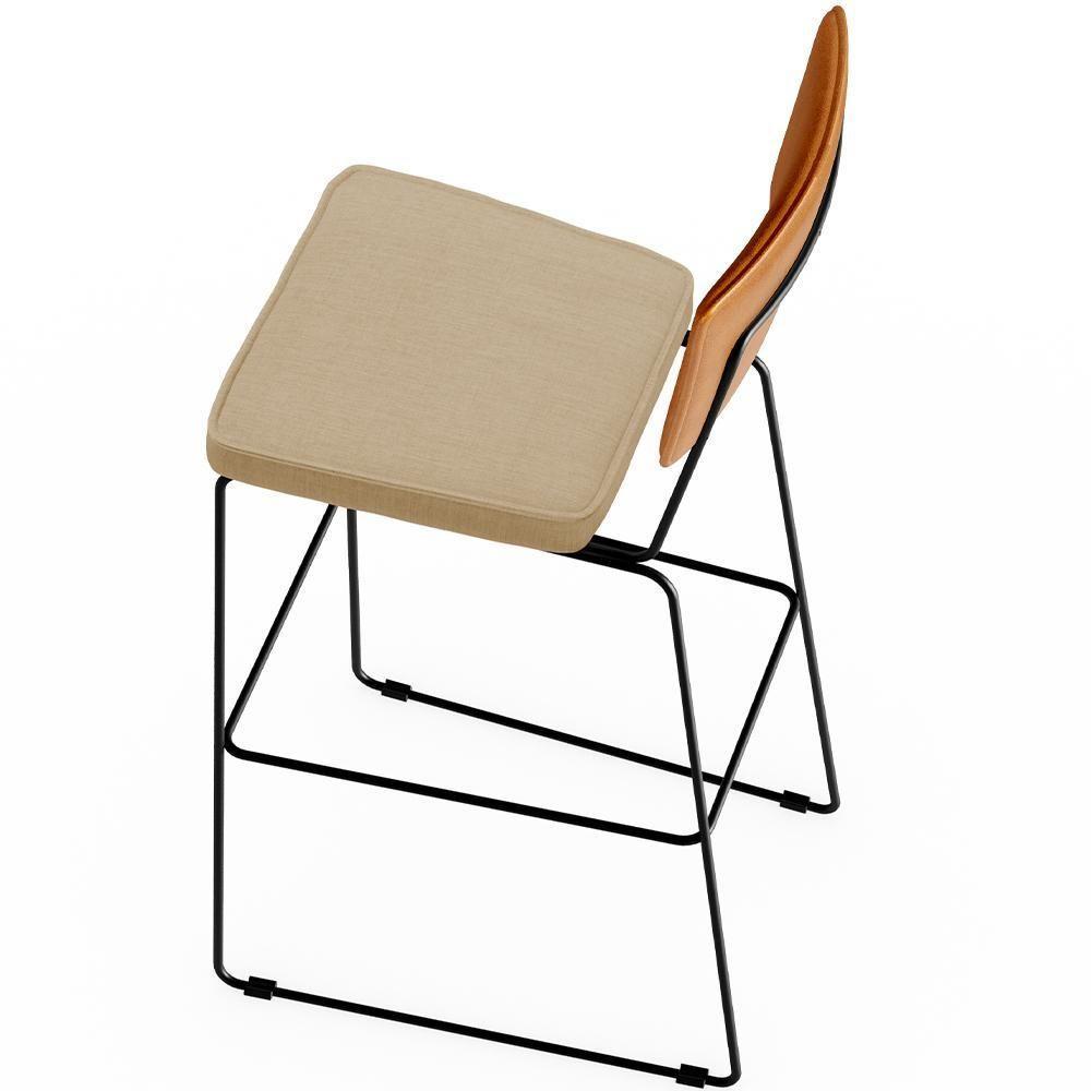 Kit 04 Banquetas Altas Whisky Linho Bege Escuro - 4