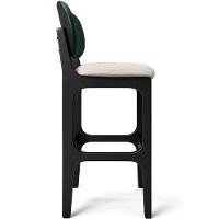 Kit 4 Banquetas Alta Betta Preto Facto Verde Linho Cru - 3