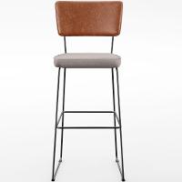 Banqueta Alta Cozinha Jantar Fixa Allana L02 Camel Bege - 7