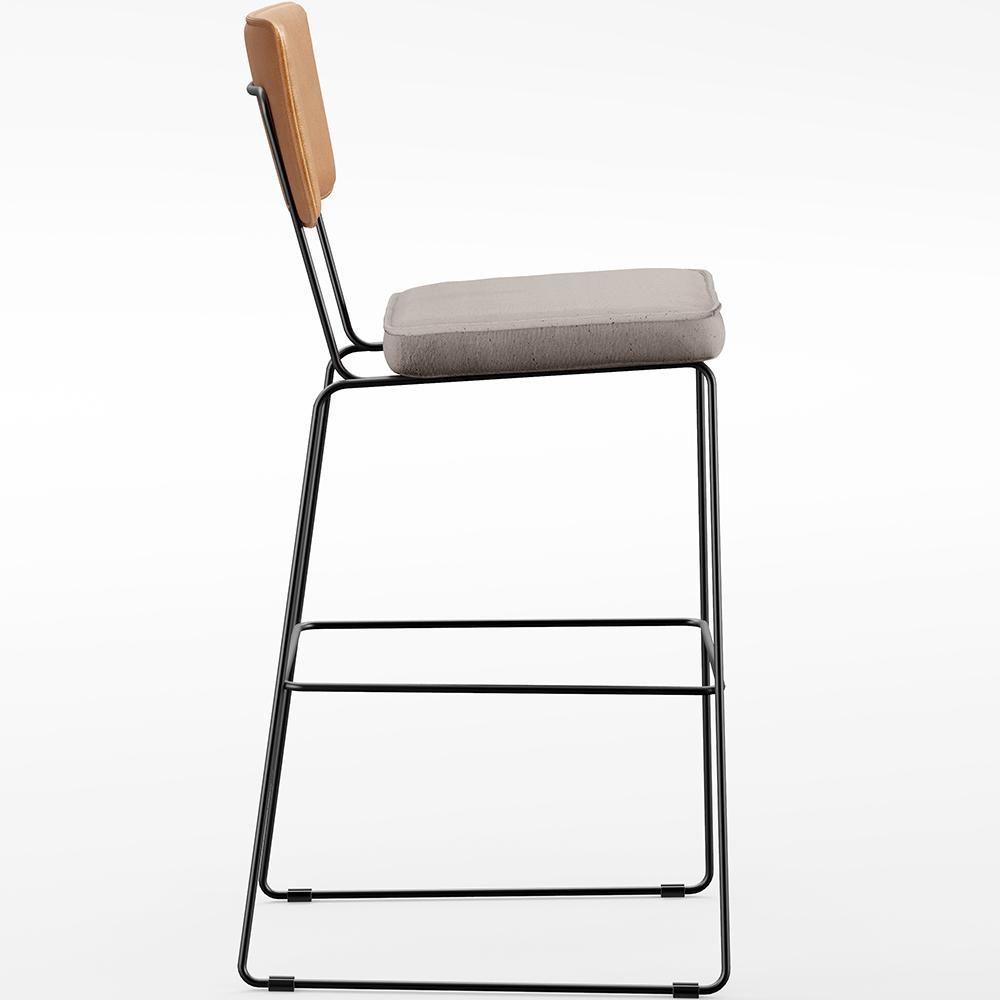 Kit 03 Banquetas Altas Whisky Linho Bege - 4