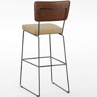 Kit 02 Banqueta Alta Cozinha Allana L02 Marrom Bege Escuro