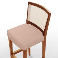 Kit 02 Banquetas Alta Branco Linho Rosê - 3