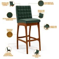 Kit 05 Banquetas Altas Mila Facto Verde Musgo - 7