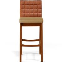 Kit 02 Banquetas Altas Mila Camel Linho Bege Escuro - 5