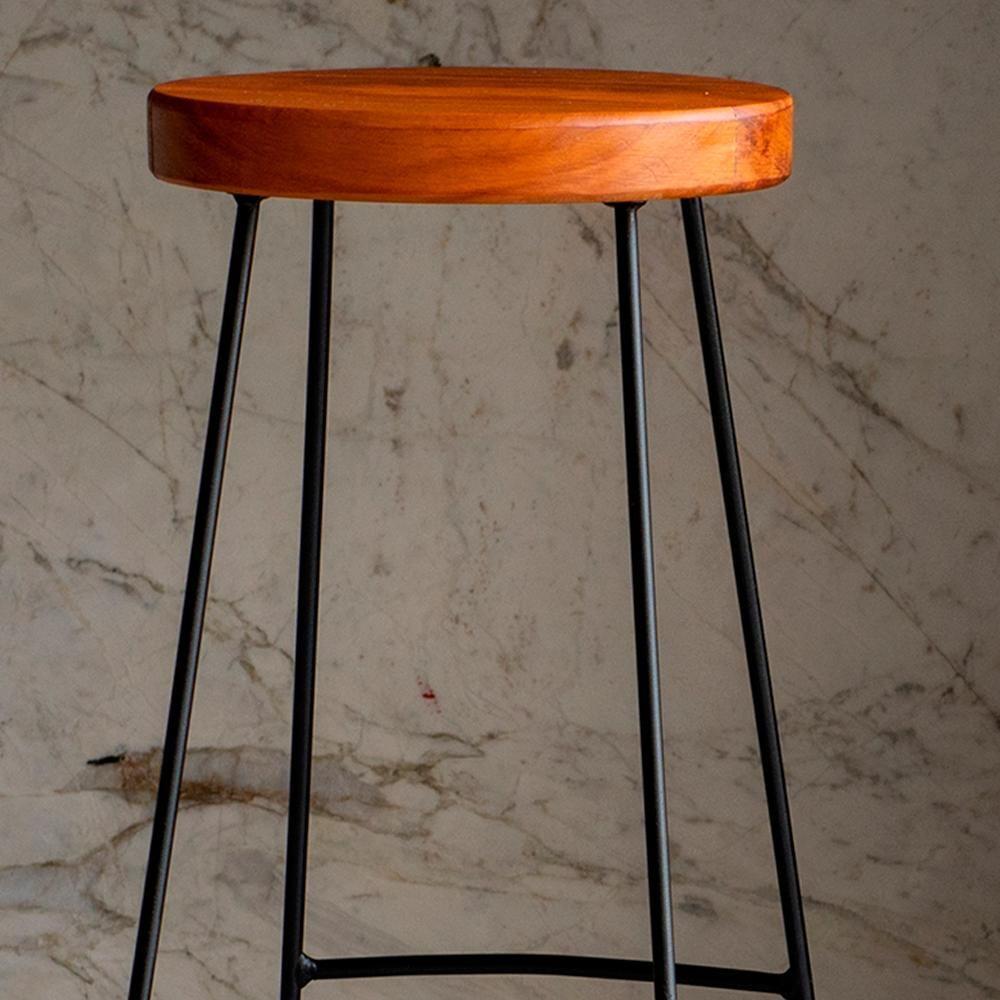 Kit 04 Banqueta Alta Aurum Peroba Preto Bar Cozinha Sala Jantar Dhom Peroba Preto - 5