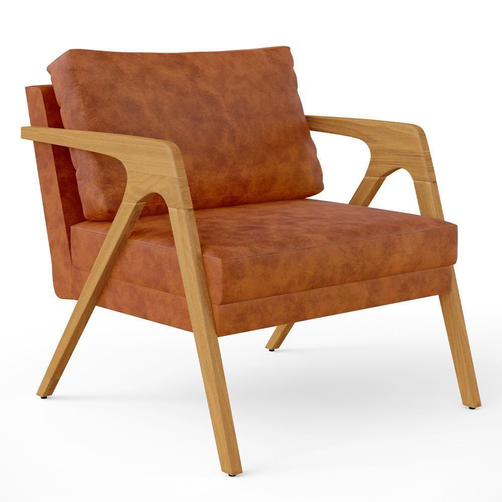 Kit 04 Poltronas Pietra Estrutura L02 Couríssimo Camel - 7