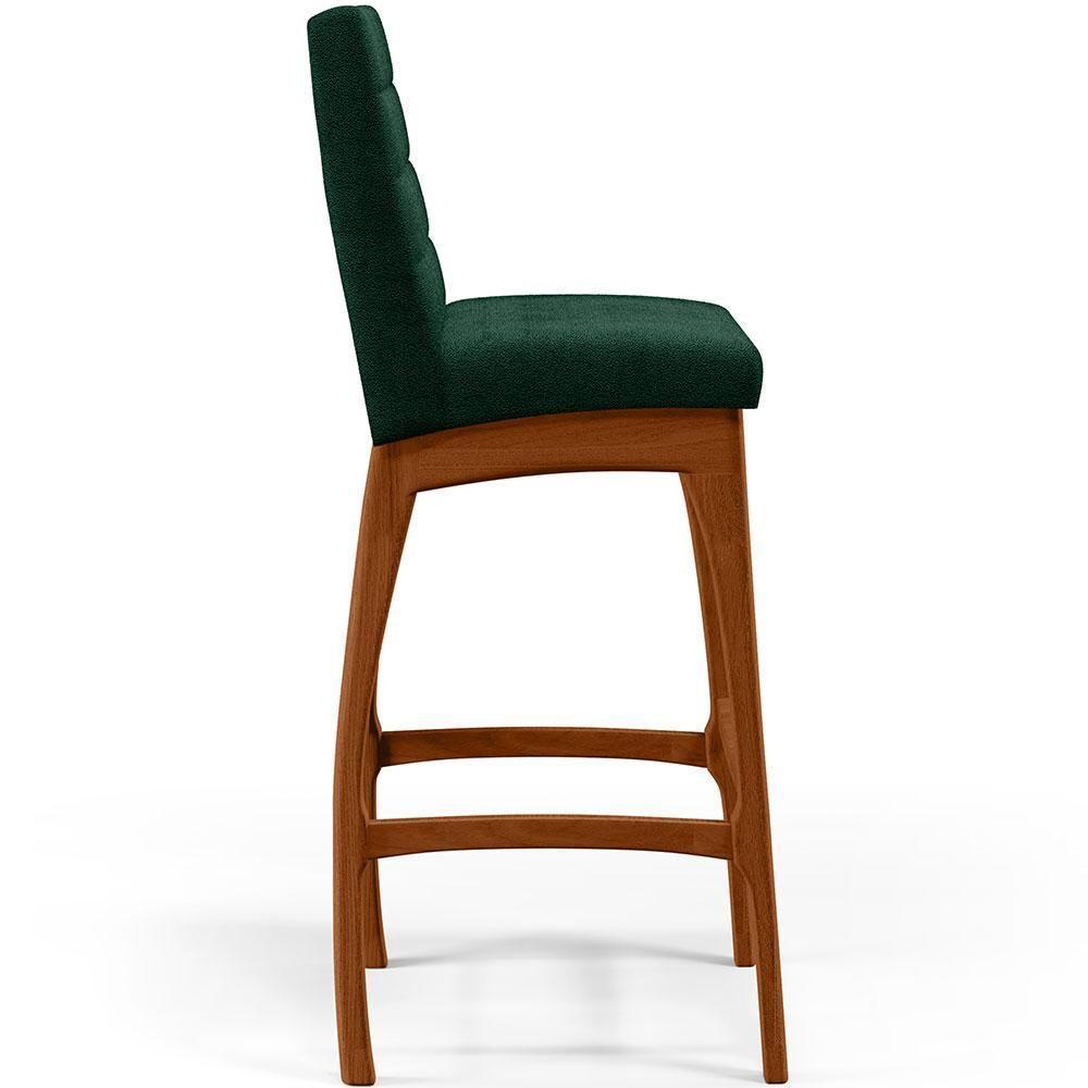 Kit 04 Banquetas Altas Cozinha Mila B04 Bouclê Verde - 4