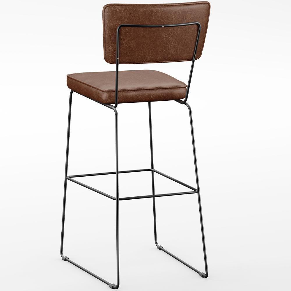 Kit 02 Banqueta Alta Cozinha Allana L02 Marrom - 2