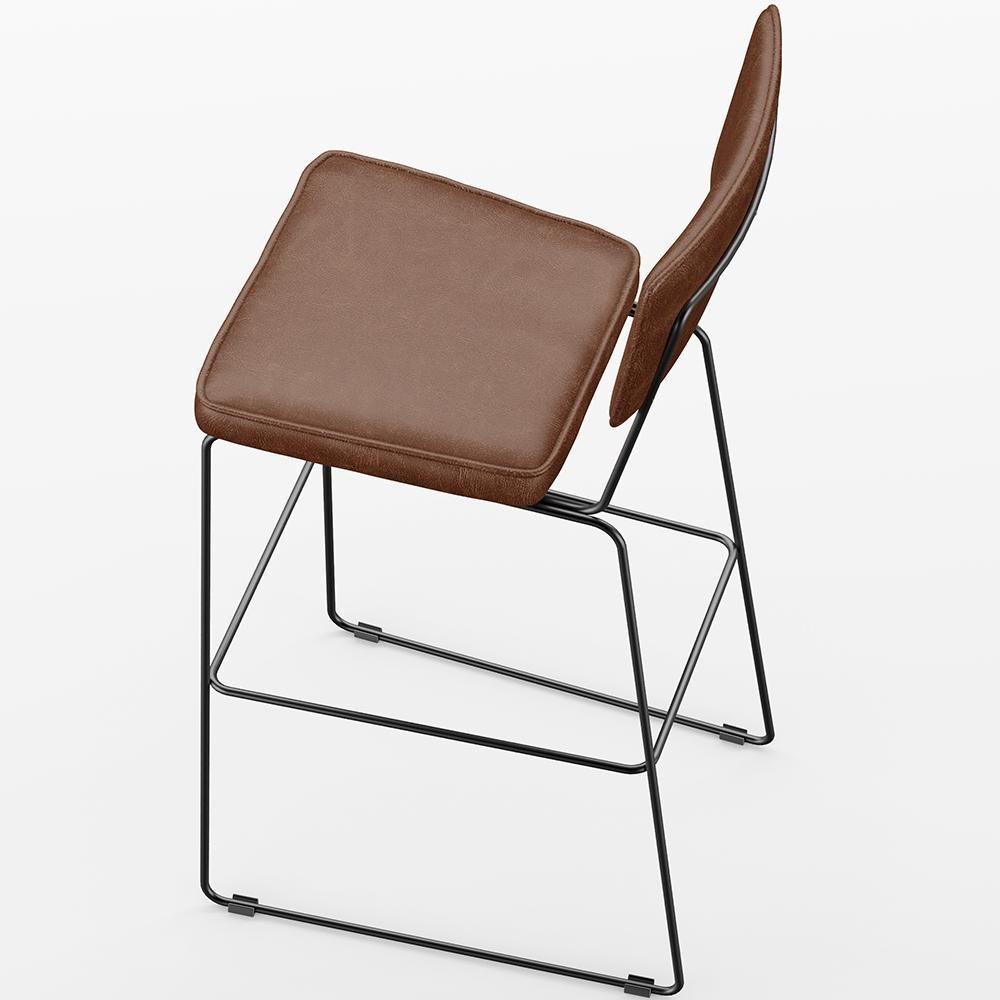 Kit 02 Banqueta Alta Cozinha Allana L02 Marrom - 3