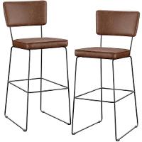 Kit 02 Banqueta Alta Cozinha Allana L02 Marrom - 1