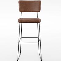 Kit 02 Banqueta Alta Cozinha Allana L02 Marrom - 5