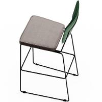 Kit 03 Banquetas Altas Allana L02 Verde Musgo Bege - 5