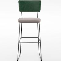 Kit 03 Banquetas Altas Allana L02 Verde Musgo Bege - 9