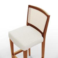 Kit 05 Banquetas Alta Branco Linho Champagne - 3