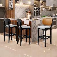 Kit 2 Banquetas Alta Betta Preto Whisky Linho Cinza - 8