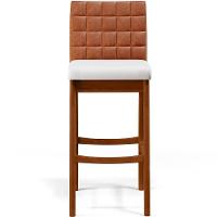 Kit 04 Banquetas Altas Mila Camel Corano Branco - 5