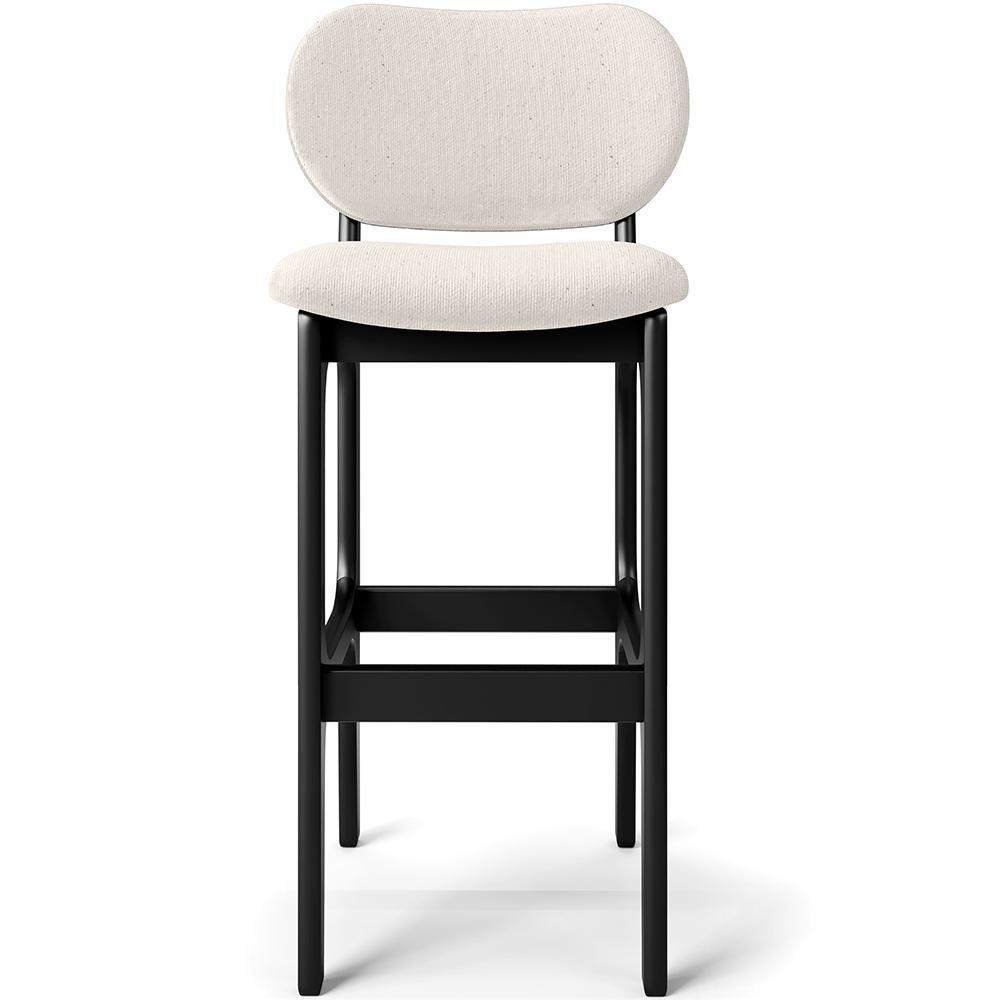 Kit 2 Banquetas Alta Betta Preto Linho Cru - 4