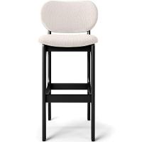 Kit 2 Banquetas Alta Betta Preto Linho Cru