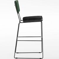 Kit 03 Banquetas Altas Allana L02 Facto Verde Musgo Preto