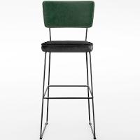 Kit 03 Banquetas Altas Allana L02 Facto Verde Musgo Preto - 5