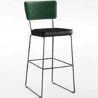 Kit 03 Banquetas Altas Allana L02 Facto Verde Musgo Preto - 8