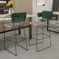 Kit 05 Banquetas Altas Facto Verde Musgo Linho Bege - 9