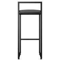 Kit 04 Banquetas Altas Hanna Preto Suede Cinza - 5