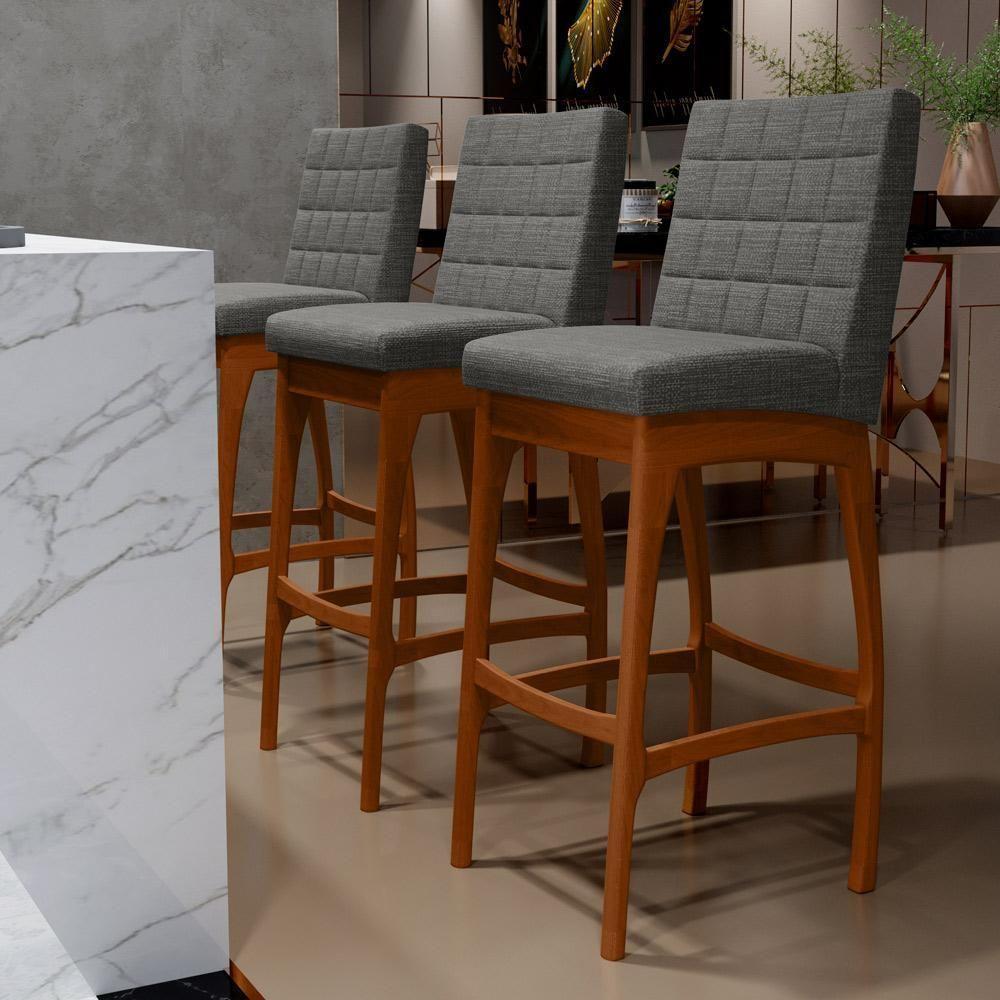 Banqueta Alta Para Cozinha B04 Cinza Escuro - 8